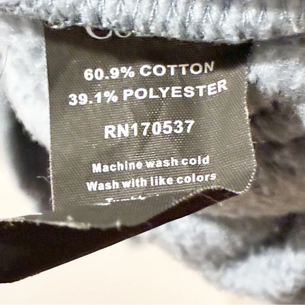 Comfrt Cloud Zip Heavyweight Hoodie Unisex Full Zip Sweatshirt Blue Size Large - Image 4