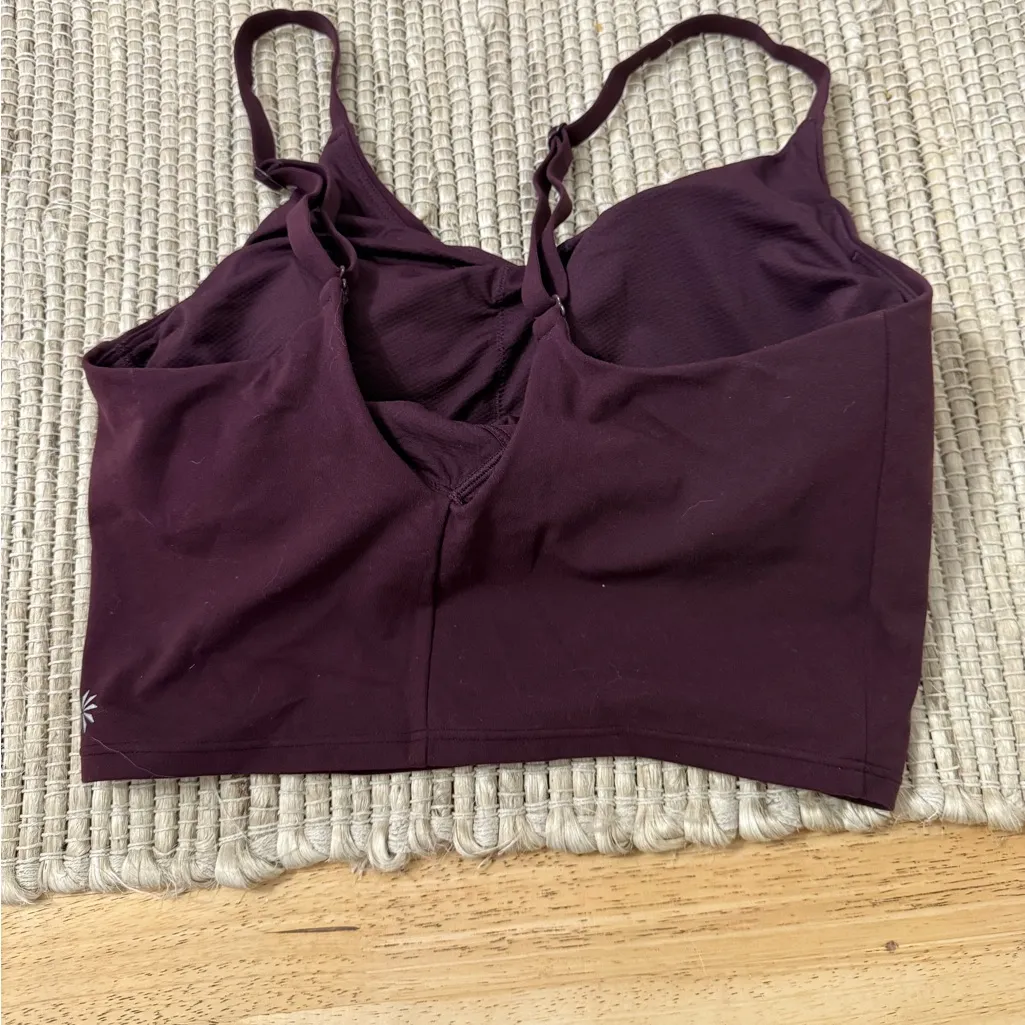 Athleta XS burgundy Crop Top - Image 2