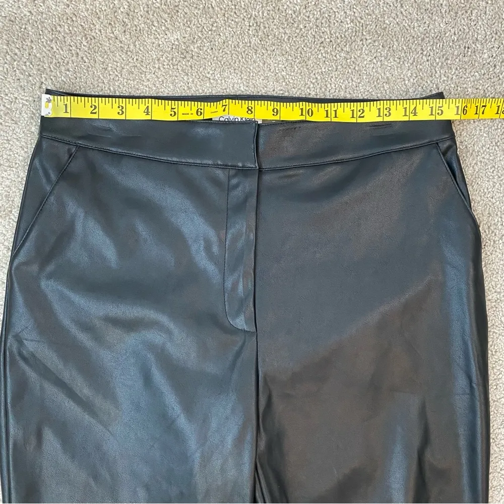 Calvin Klein Faux Leather Ankle Pants Black 10 - Image 7