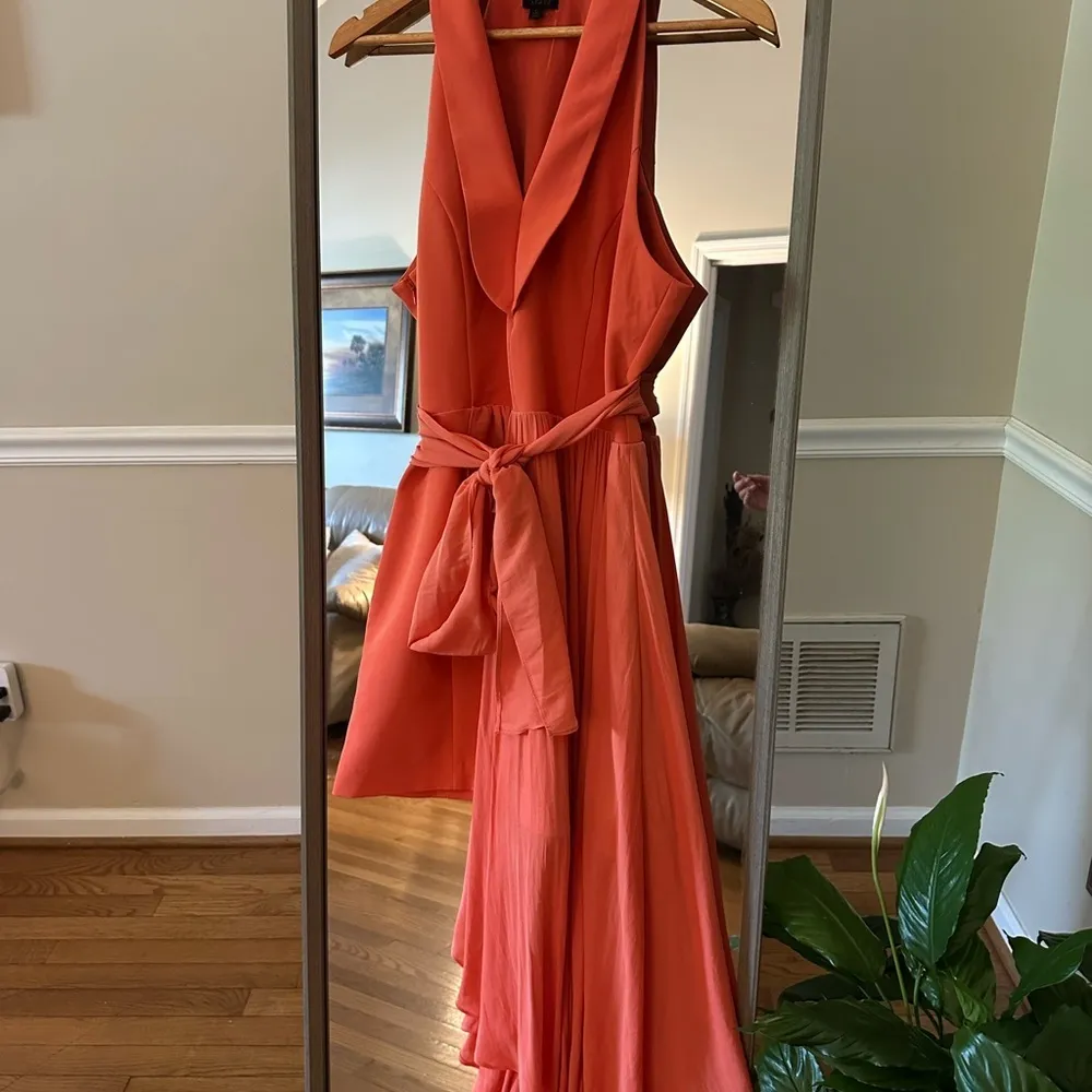 NBD/Revolve Omri Mini Dress in Poppy Orange Elegant Orange Sleeveless Size Large - Image 2