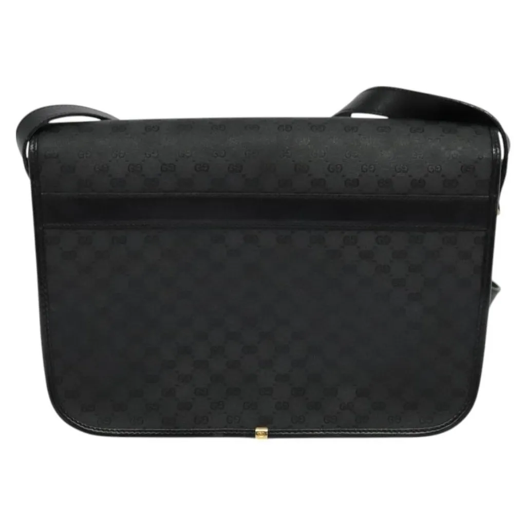 Micro GG Supreme Shoulder Bag PVC Black Gold 001 104 0915 Authentic - Image 6