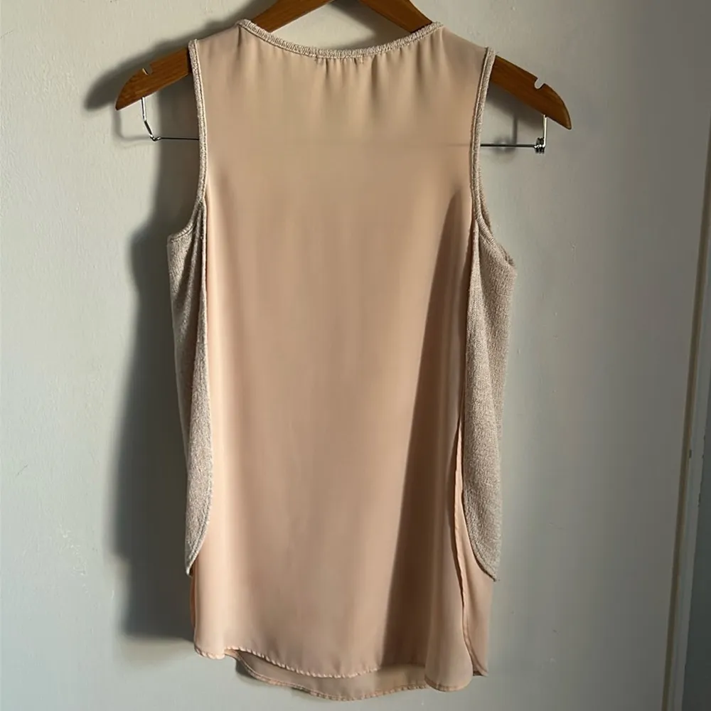 Bar III Chiffon With Sweater Overlay Sleeveless Tank Blouse - Image 5