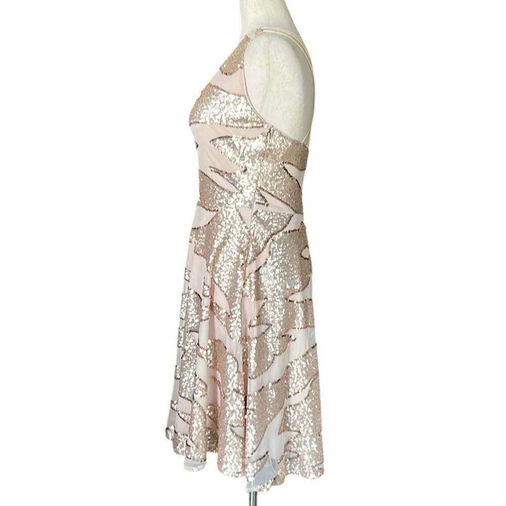 MissTeen Rose Gold Sequin Party Dress - Image 6