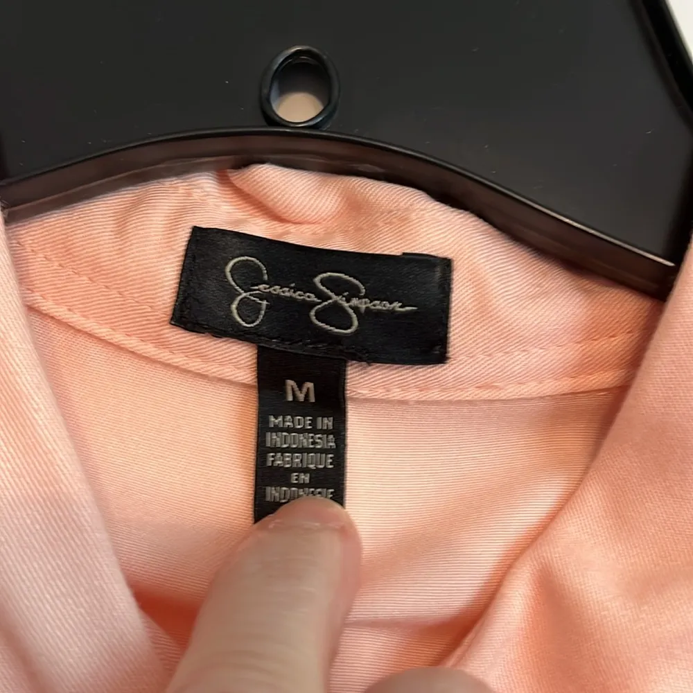Jessica Simpson Peach Button Down Blouse - Image 4