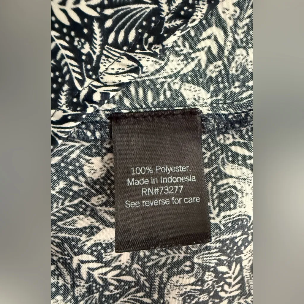 Lauren Conrad Blue Blouse Top Sz L Fox Forest Animals Woodland Boho Ruffles - Image 12