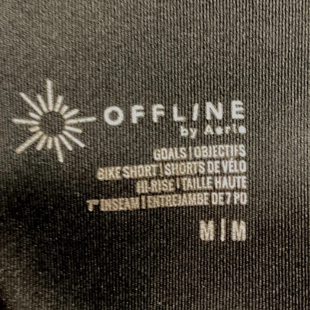 Offline By Aerie Goals Pocket Athletic High Waisted 7" Bike Shorts Black Size M‎ - Image 6