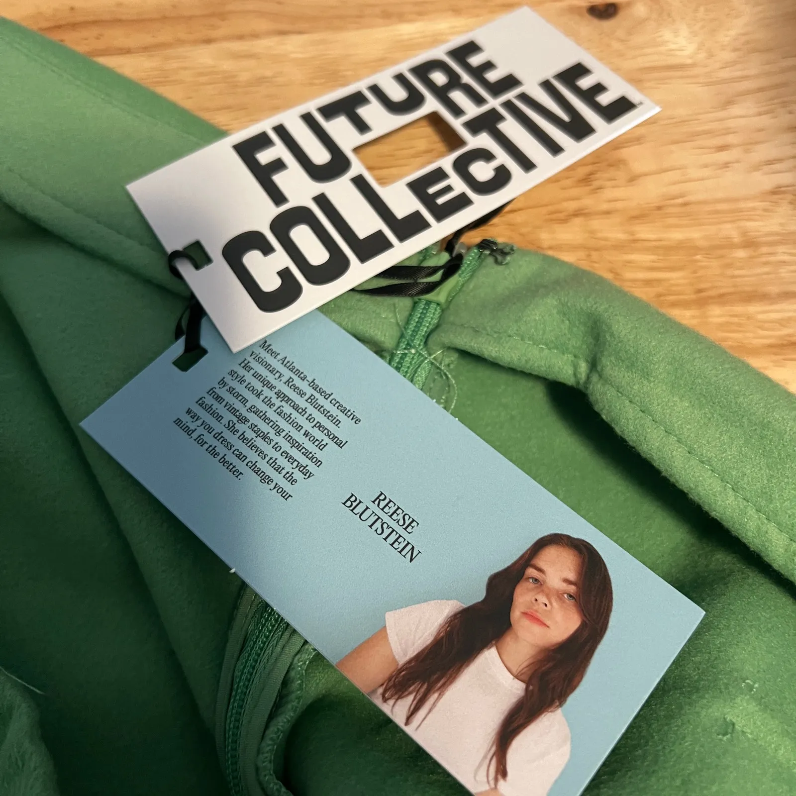 Future Collective with Reese Women's Green Felt Mini Skirt - Image 7