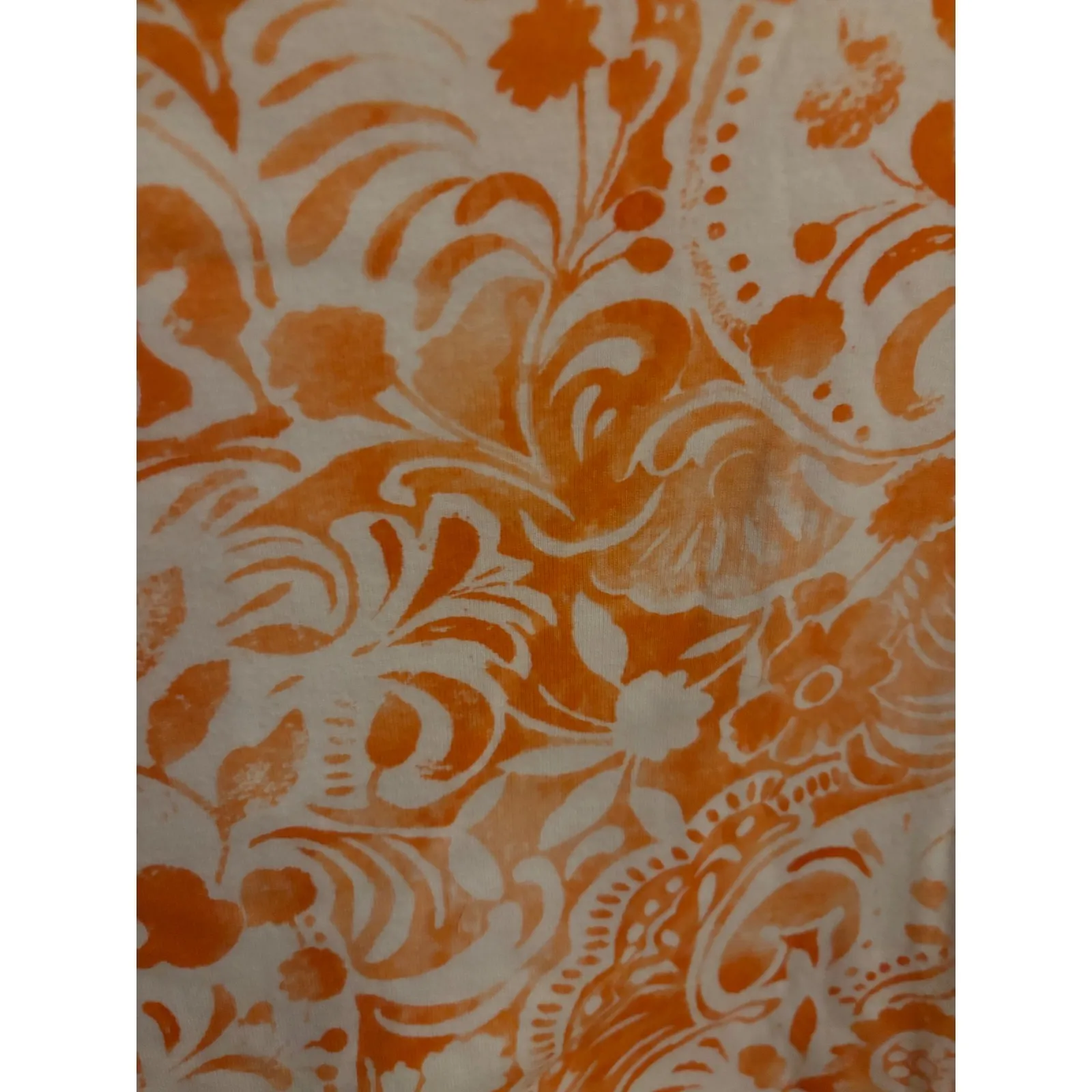 Lauren Ralph Lauren Womens Orange Floral Print Boat Neck 3/4 Sleeve Top Size S - Image 2