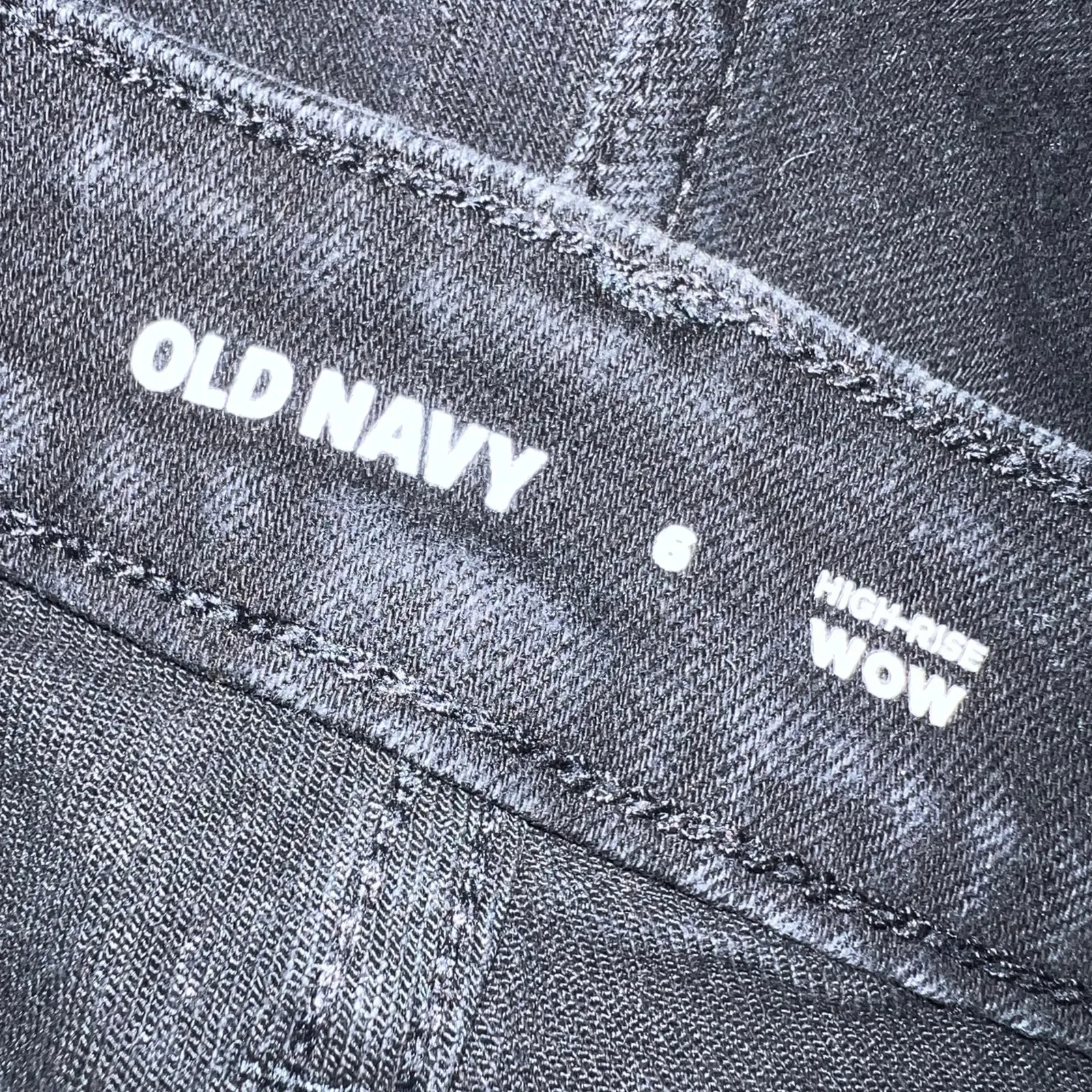 Old Navy Womens Denim Blue Jean Shorts High Rise WOW Fit Black Stretchy Size 6 - Image 5