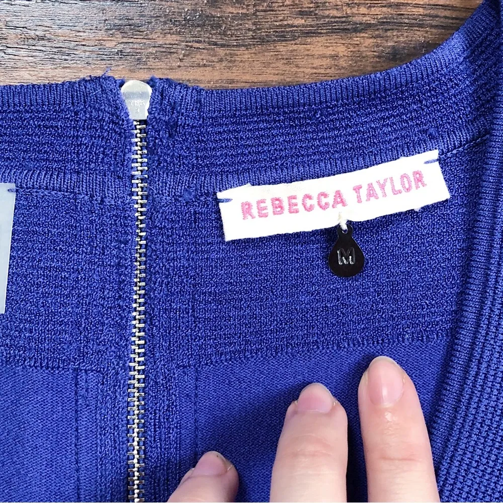 Rebecca Taylor • S/S 13 Runway Dress knit Jewel purple blue sweater fit & flare - Image 5