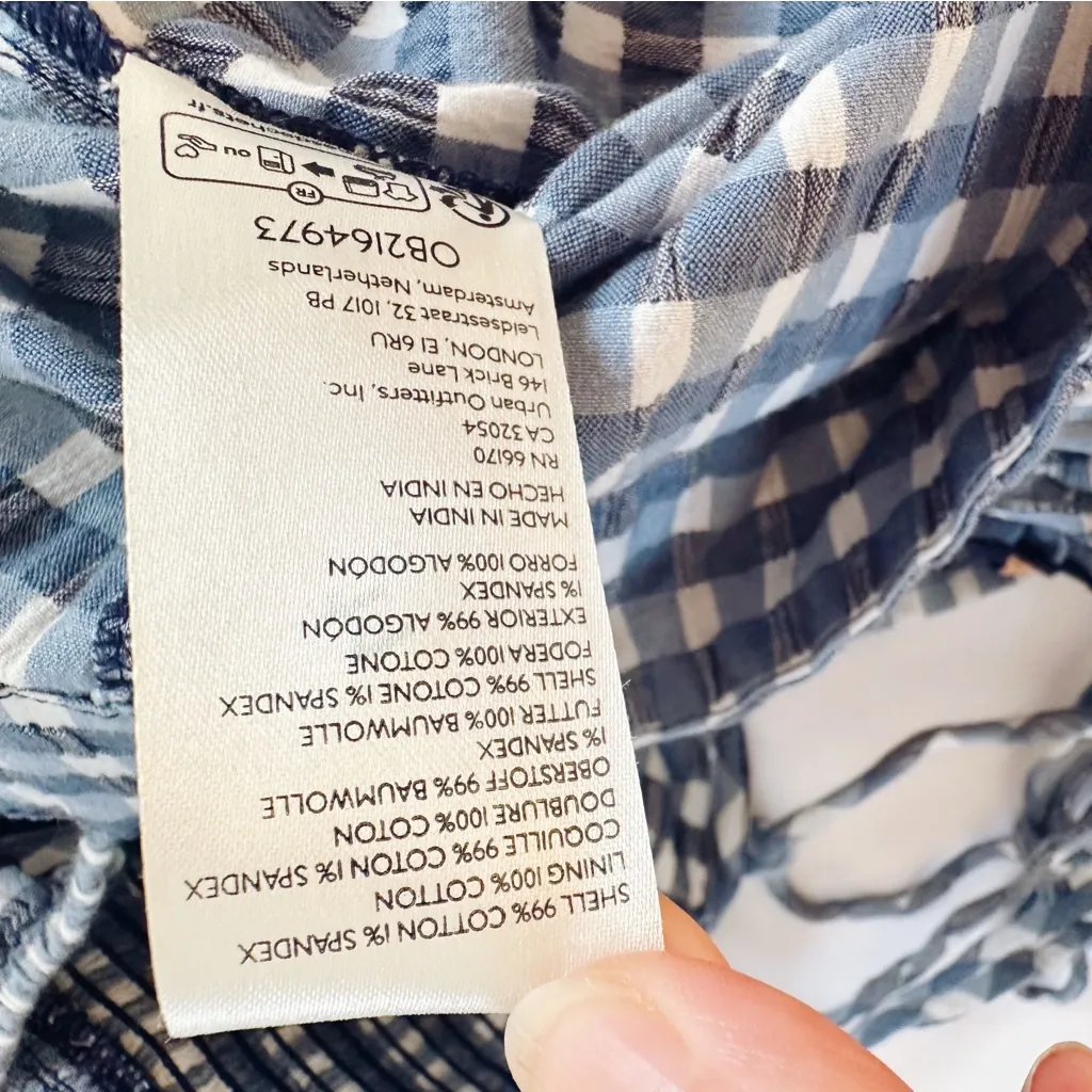 Free People Lucinda Plaid Womens Midi Dress Indigo - Image 14