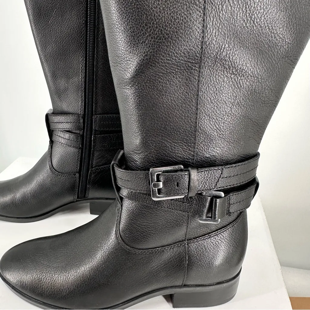 Naturalizer Rory Black Knee High Riding Boots size 5 Wide Calf Comfort New - Image 6