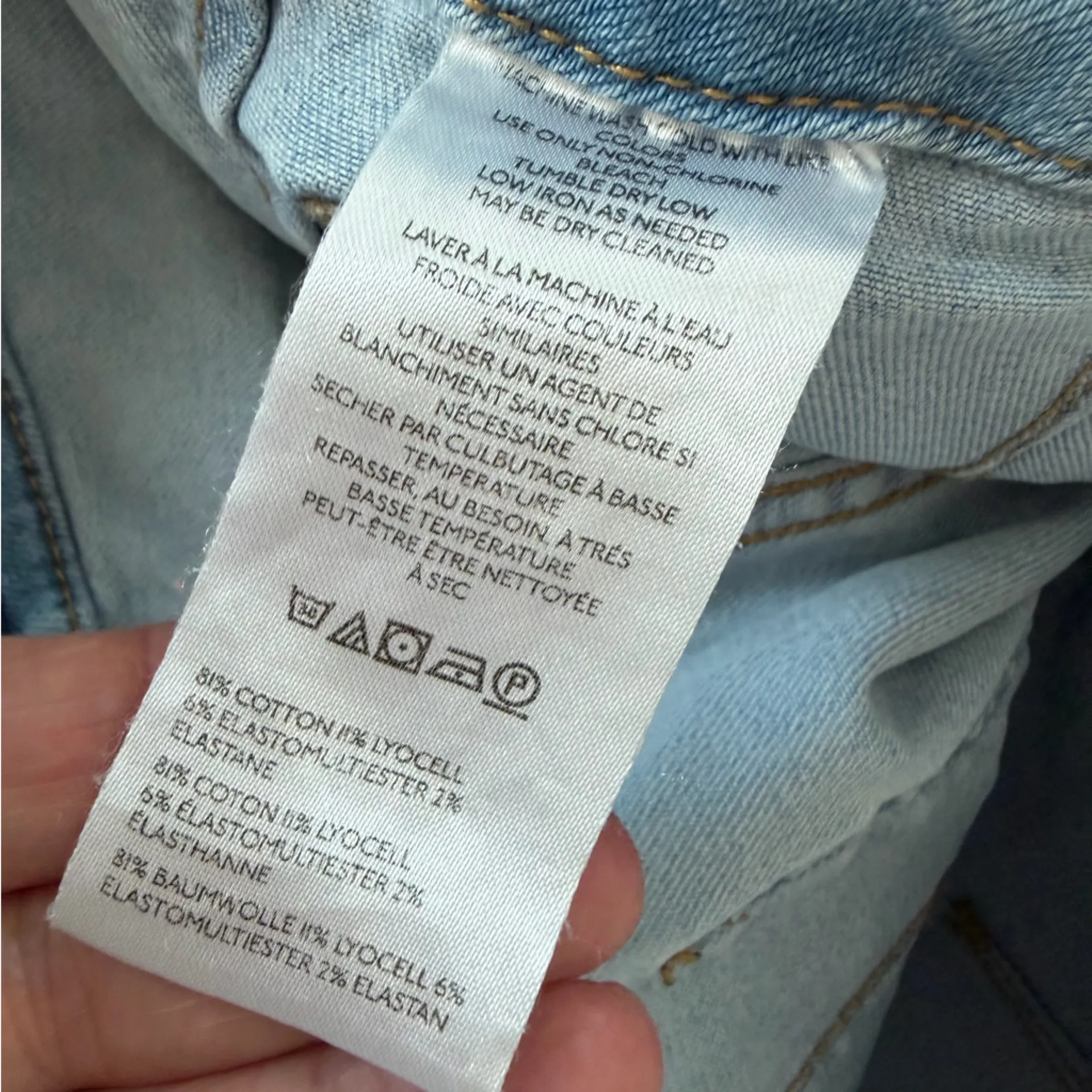 Anthropologie Maeve The Collette Cropped Light Wash Jeans Size 33 Tall - Image 13