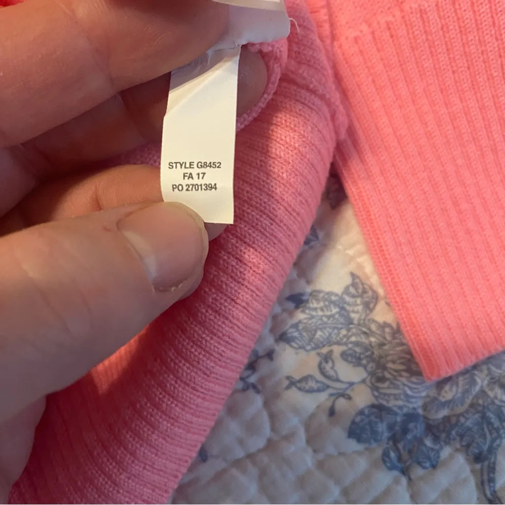 J.Crew Harlow 100% Merino Wool Neon Pink Cardigan Sweater Size Small - Image 6