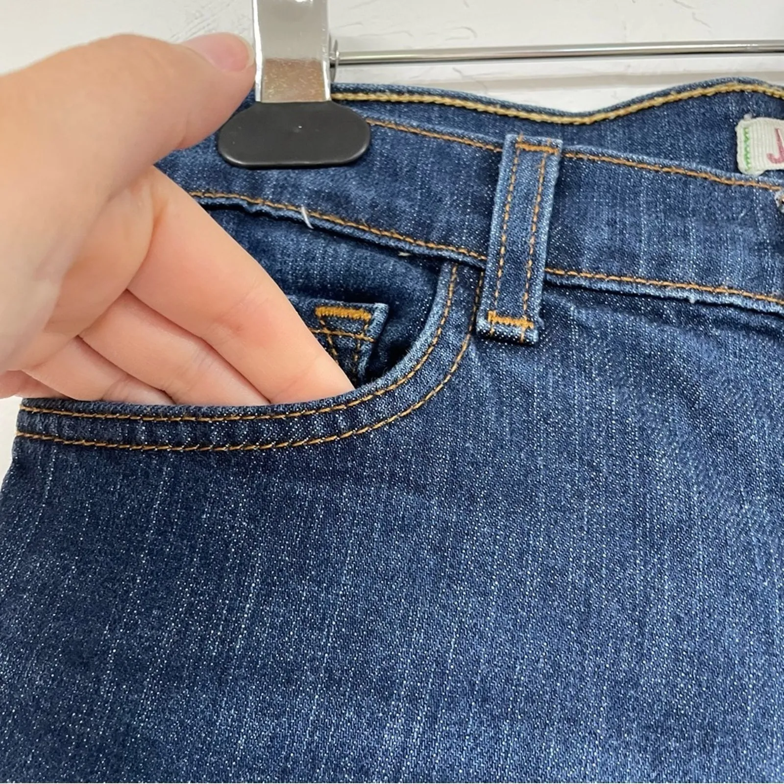 J Brand Blue Dark Wash Mid Rise Skinny Jeans Womens 26 Fall Classic Casual - Image 3