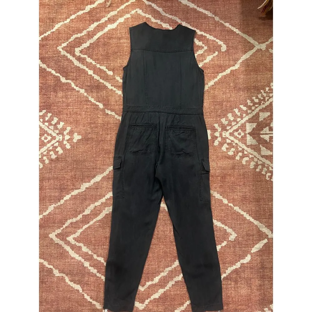 Anthropologie AVEC LES FILLES Women’s Cargo Jump suite Black size 2 - Image 4