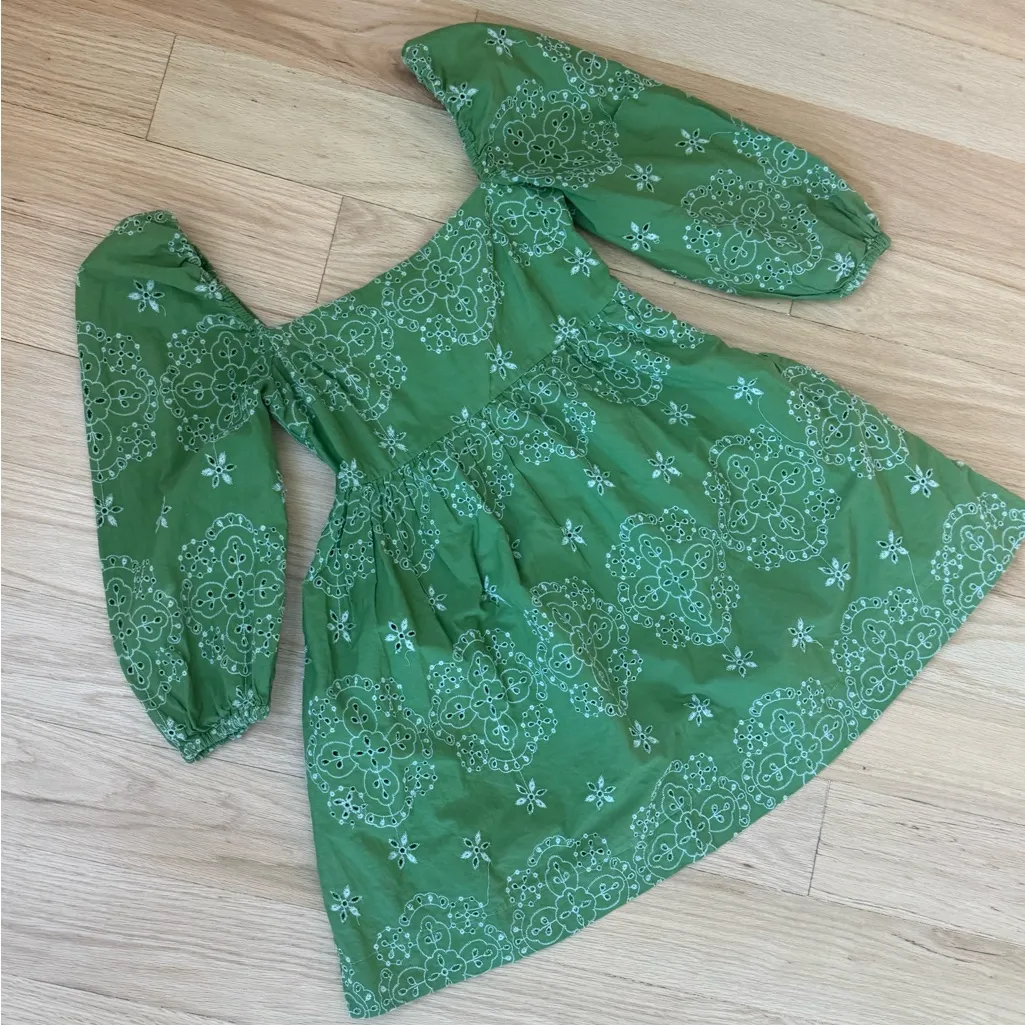 Zara openwork Embroidered Dress size XS - Image 11