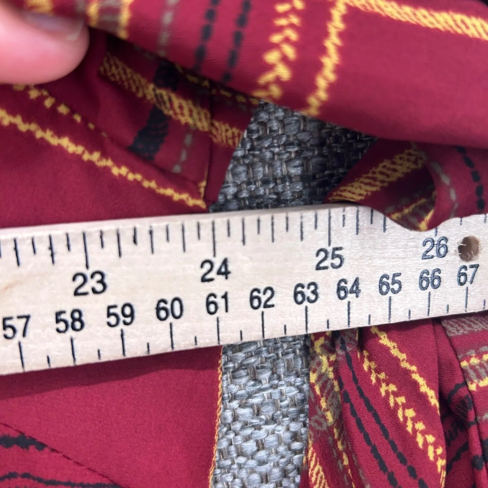 Susan Graver Blouse Maroon Red 16‎ - Image 9