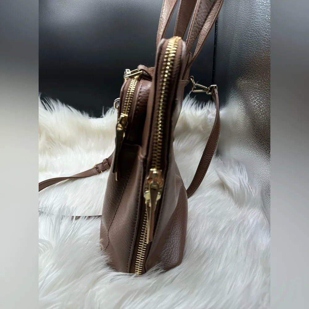 Matt & Nat Brown Dwell Satchel Crossbody Laptop Bag - Image 5