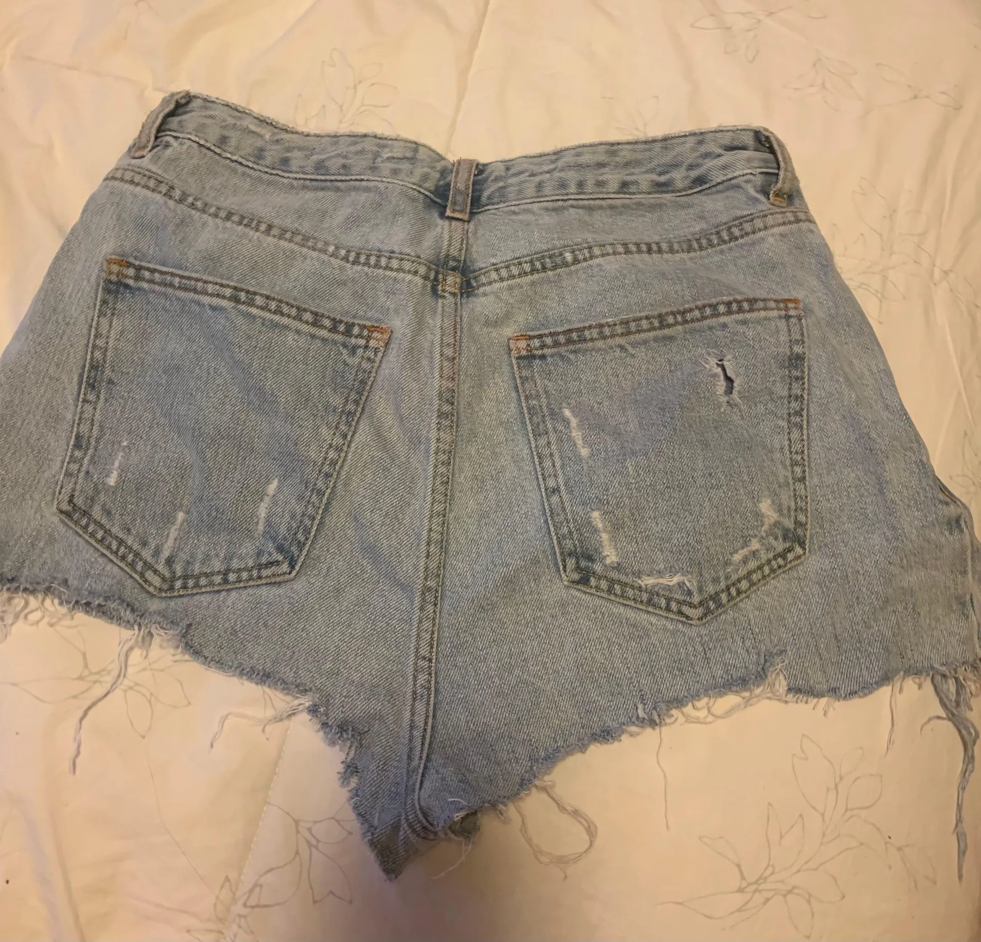Distressed Denim Shorts Size 6 - Image 2