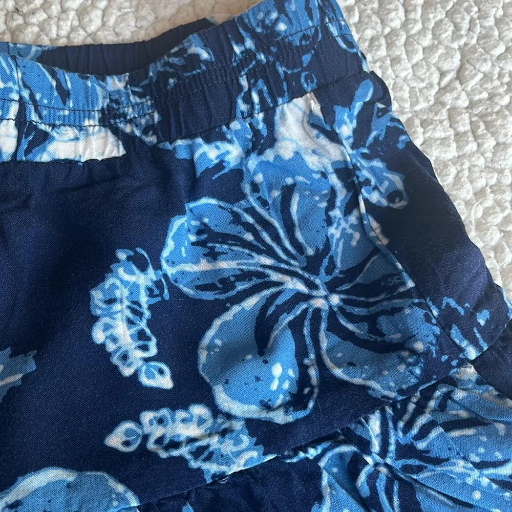 Aeropostale Shorts Blue Floral Bloomer Ruffle Hem - Image 9