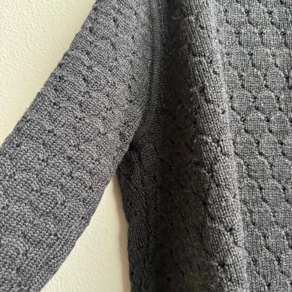 Lululemon Cardi All Day Chunky 100% Merino Wool Oversized Gray Cardigan Size M/L - Image 10