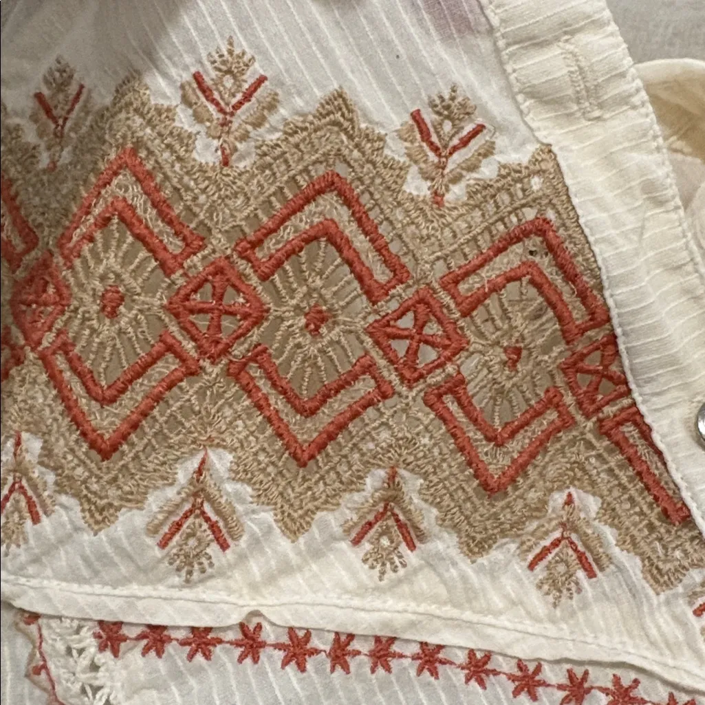 ANTHROPOLOGIE Holding Horses Iverie Western Shirt Small - Image 7