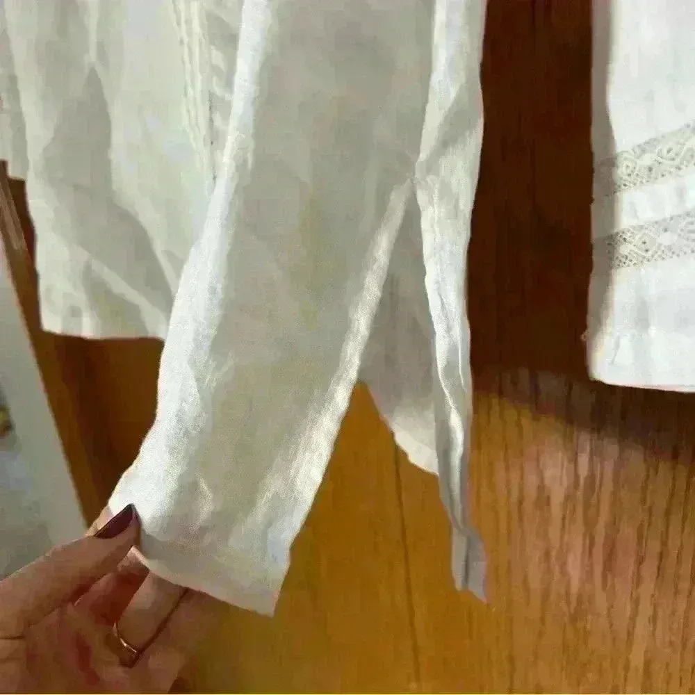 Kenar Cream 100% linen tunic top - Image 6