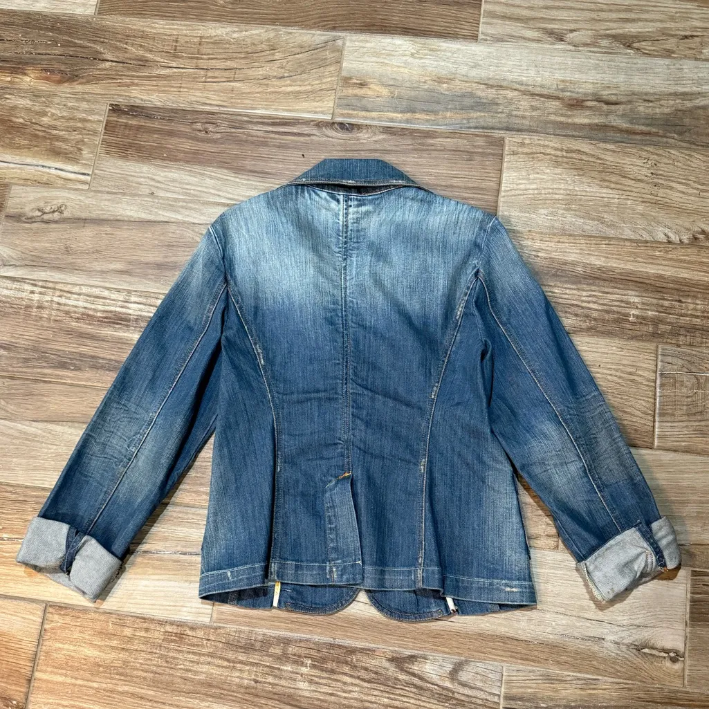 Level 99 Denim Jean Jacket Blue Size L - Image 4