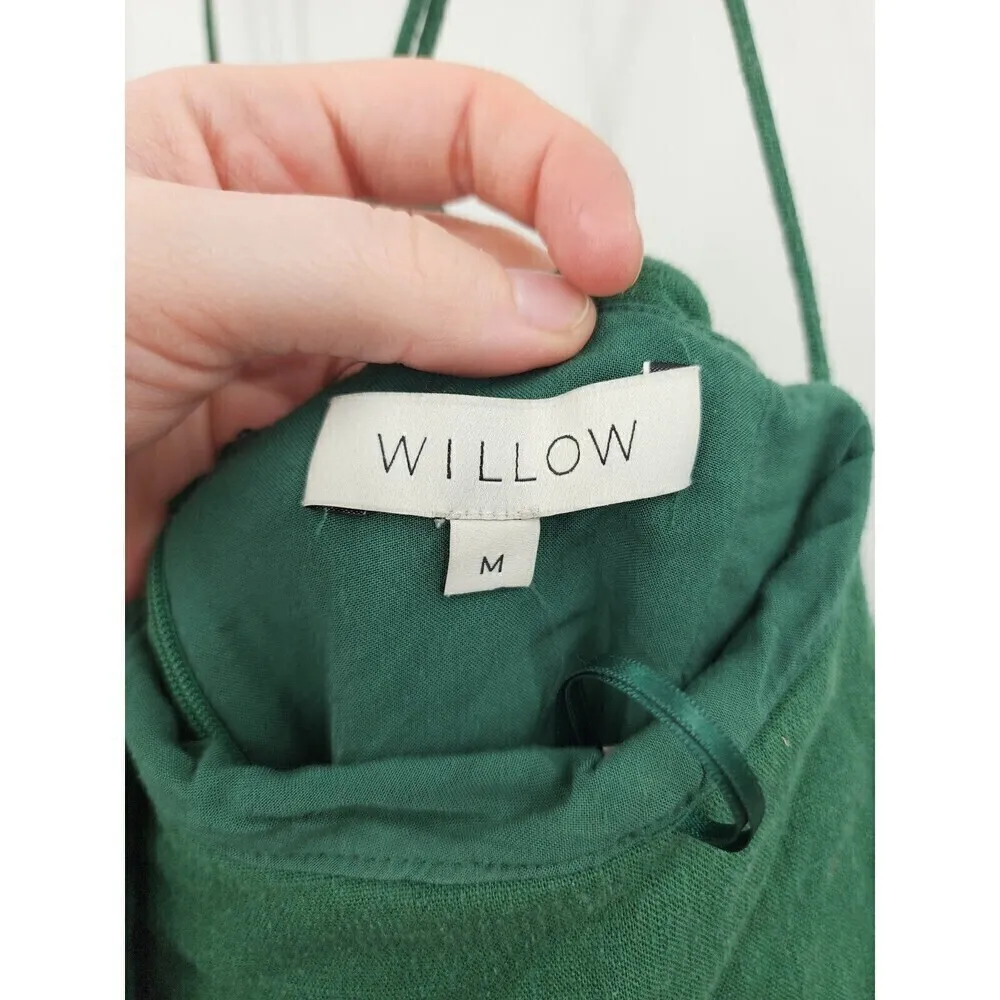 WILLOW Dress Women Medium Green Ojai Ruffle Linen‎ NEW Fairycore Witchy Soultree - Image 10