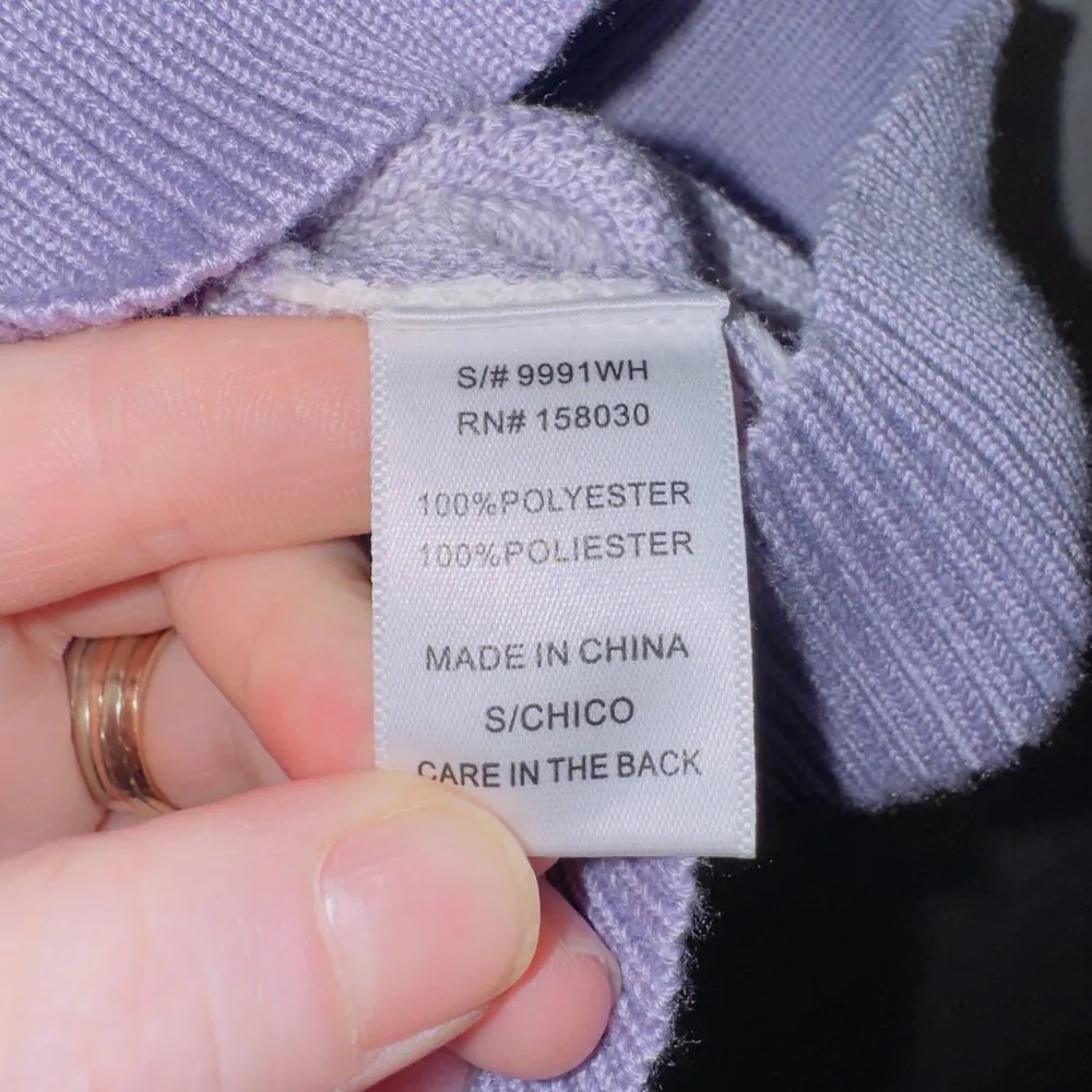 Love Tree Women's Purple White Checker Print Sleeveless Sweater Vest size small - Image 5