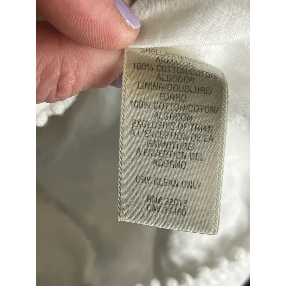 Long sleeve white dress size M - Image 12