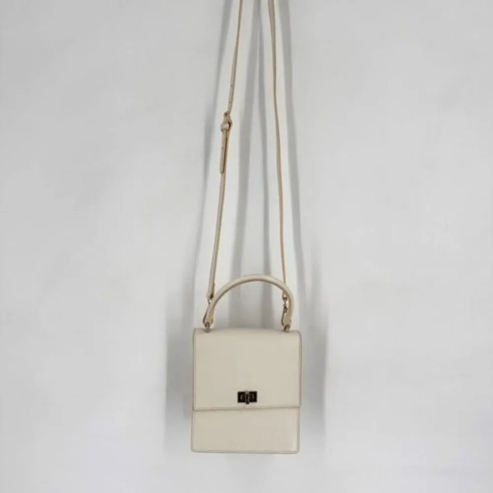Neely & Chloe No 19 Mini‎ Lady Bag White Saffiano Leather Crossbody Hand bag - Image 2