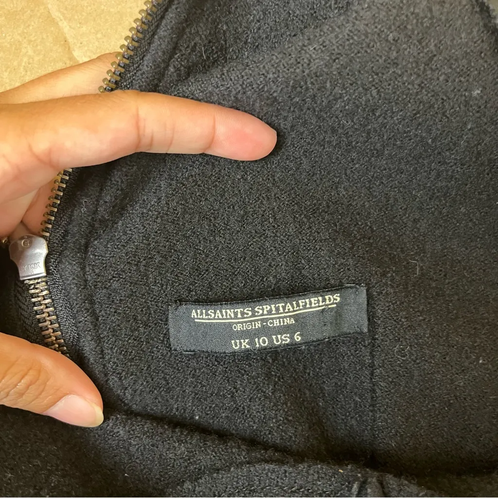 All Saints Gaea Wool Zipper Dress - Image 7