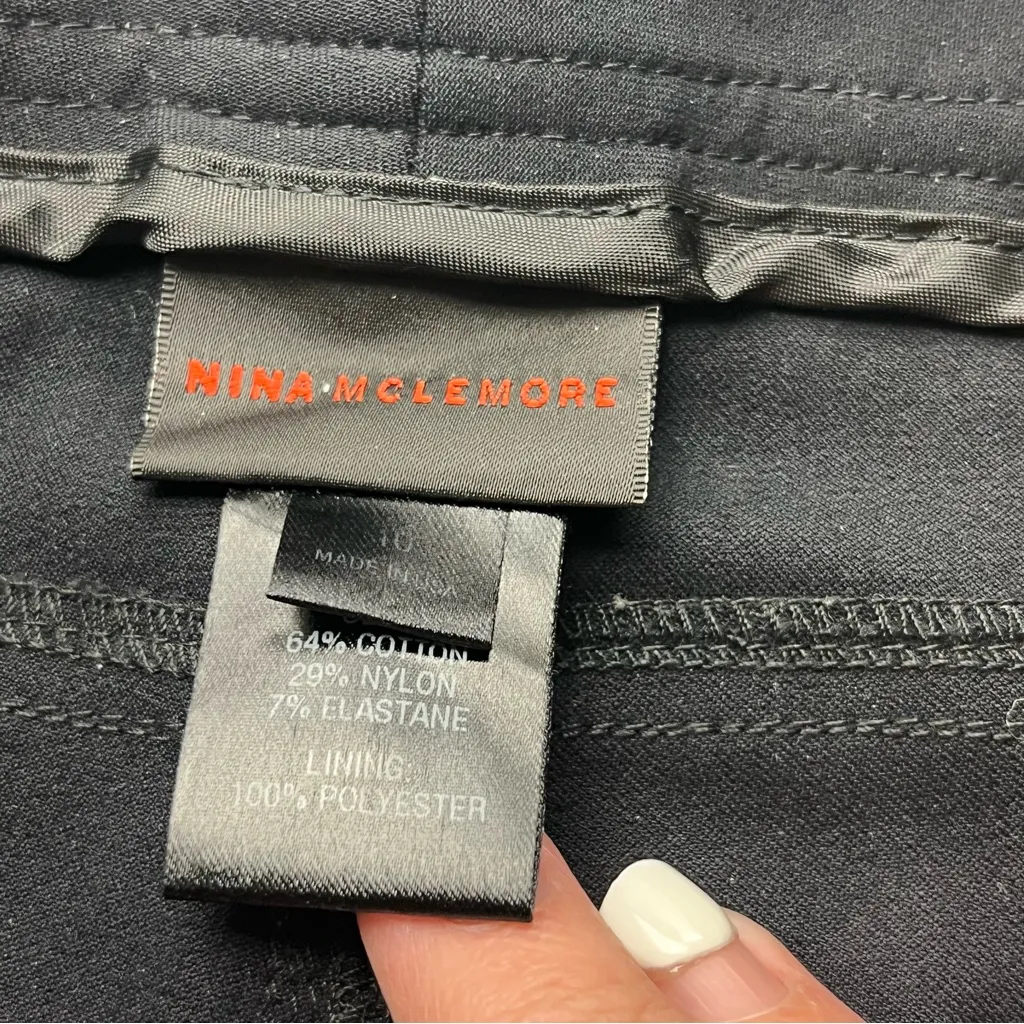 Nina Mclemore Women’s Size 10 Black Dress Pant Stretch Office Work *FLAWED - Image 3