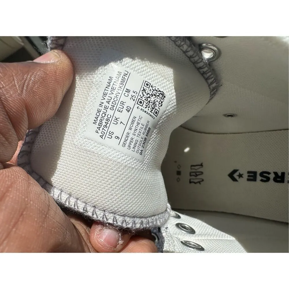 Converse Chuck Taylor High Top All Star Glitter Sneakers 'Gun Metal' - A07948C - Image 9