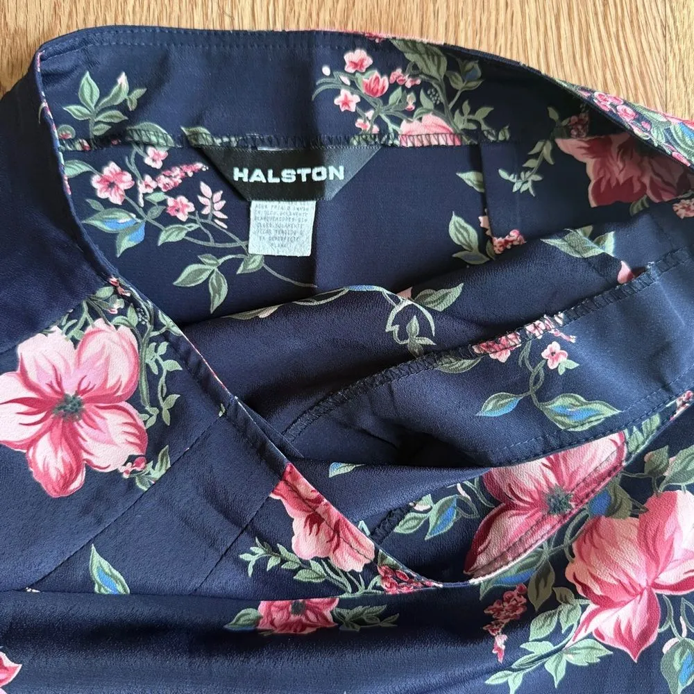 Halston Heritage Blue Knee-Length Pencil Skirt Casual Women's Size 8 - Image 4