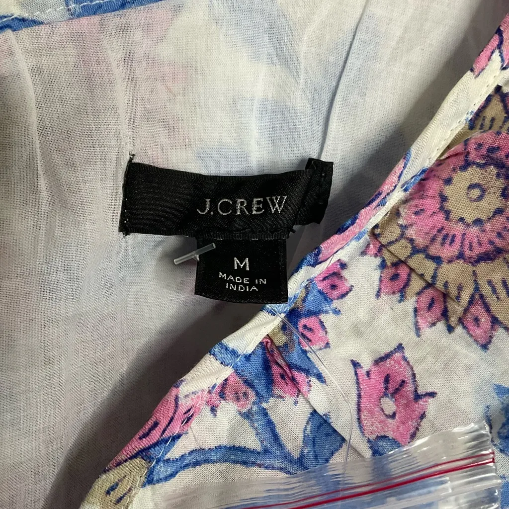 J. Crew Ruffle V-Neck Top Floral M - Image 8