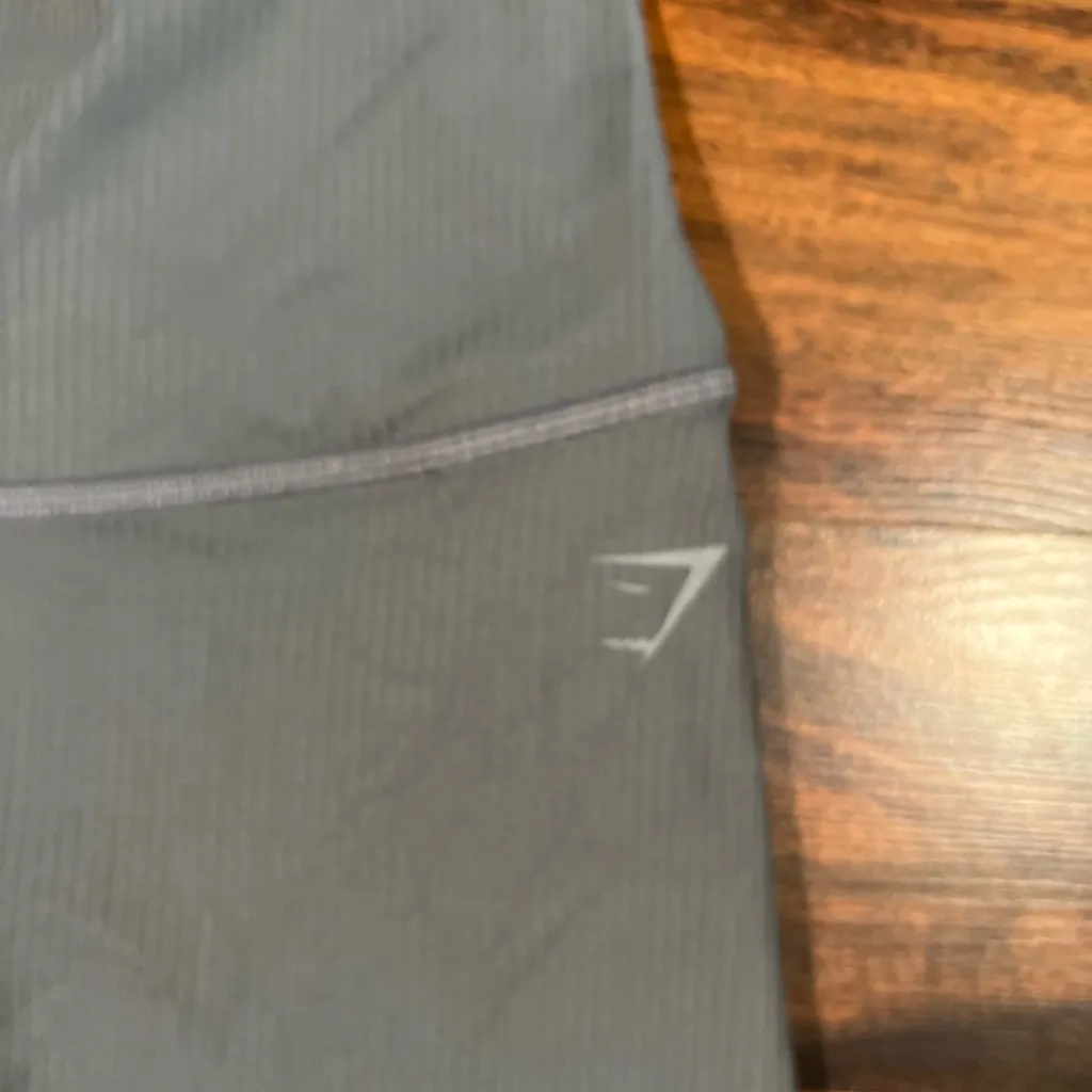 Gymshark Ribbed Seamless Shorts Grey L High Waist Body Fit New With Tags - Image 2