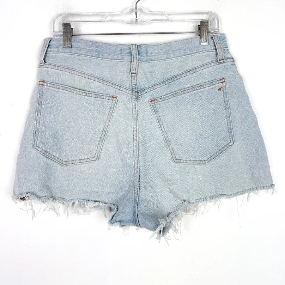 Madewell The Momjean Short Short in Fitzgerald Wash Denim Light Wash Size 29 EUC - Image 9