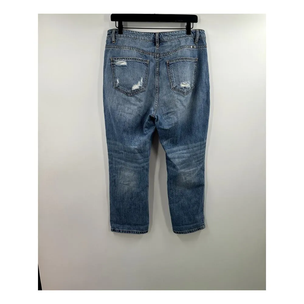 KanCan Medium Wash High Rise Distressed Jean Size 28 Blue - Image 7