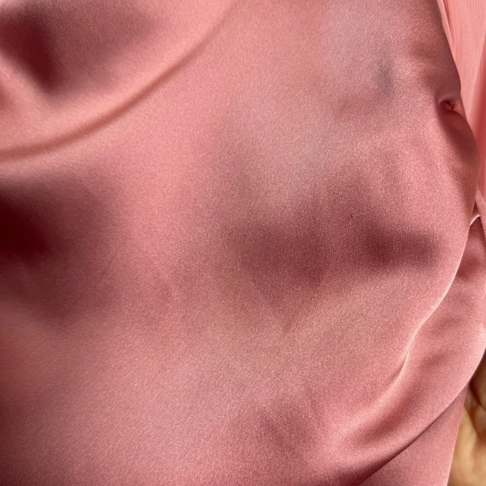 WeWoreWhat Square Neck Satin Long Sleeve Mini Dress‎ in Rosewood Pink Size 0 - Image 13