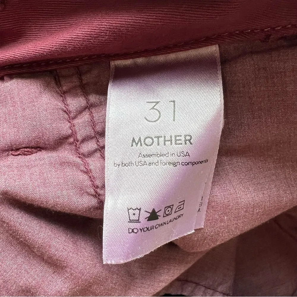 Mother The Shaker Prep Fray Pants in Dahlia Rose Gold Size 31 Red - Image 13