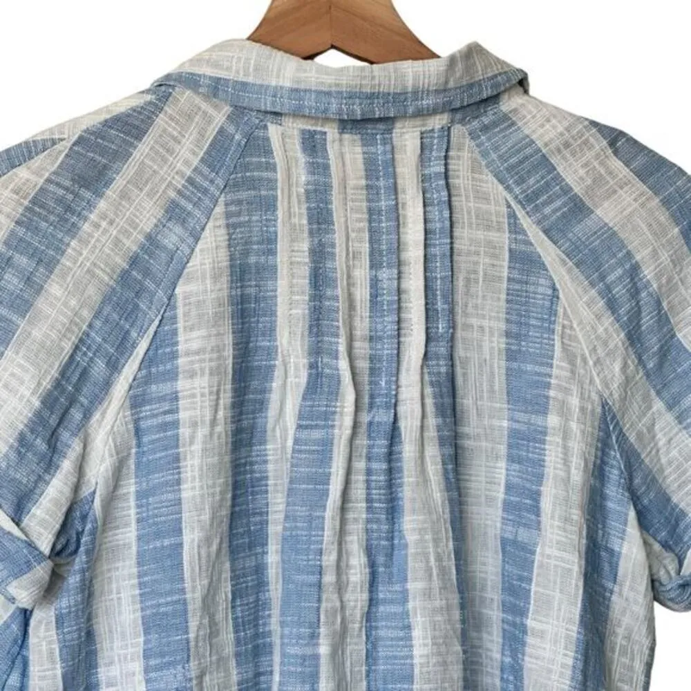 We The Free S Away at Sea Linen Blend Striped blouse NWOT‎ - Image 8