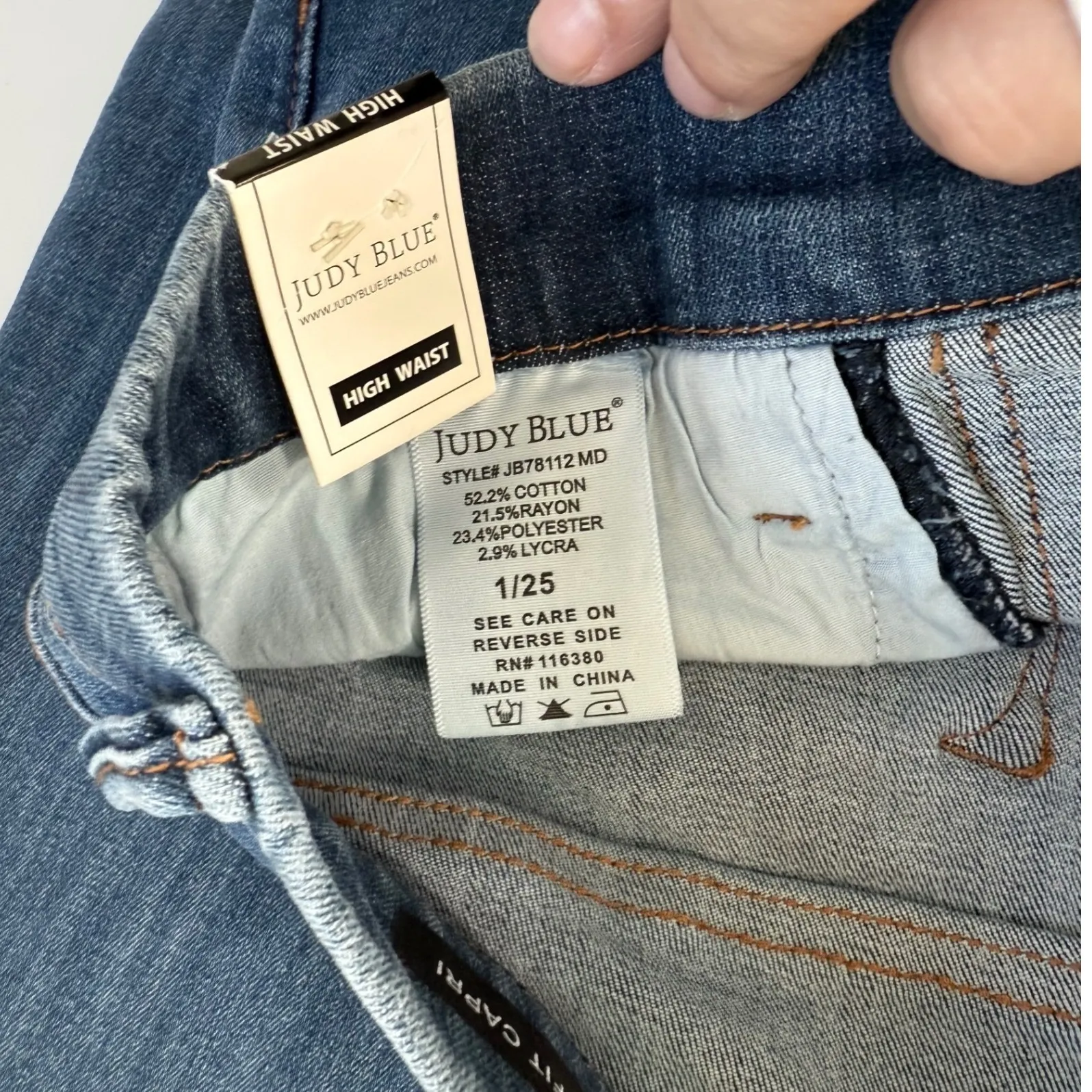 Judy Blue High Waist Skinny Capri Jeans Size 1/25‎ | Coastal Cowgirl | Western - Image 7