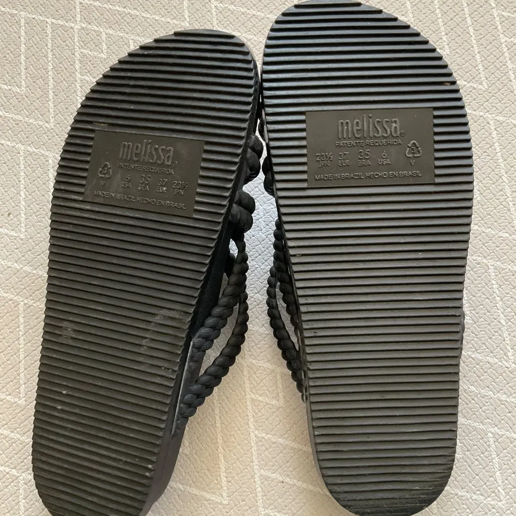 Melissa Black Braid gel slippers Slide size6 eu37 - Image 6