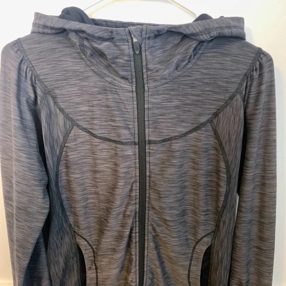 Prana Heathered Dark Gray Full Zip Jacket - Image 4