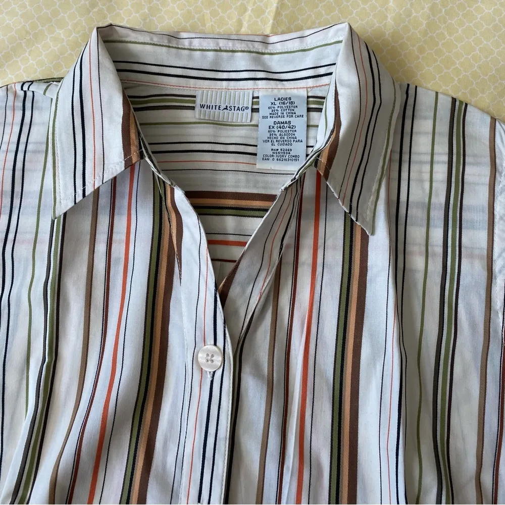 White Stag  Women’s Striped Sleeveless Shirt - Image 4