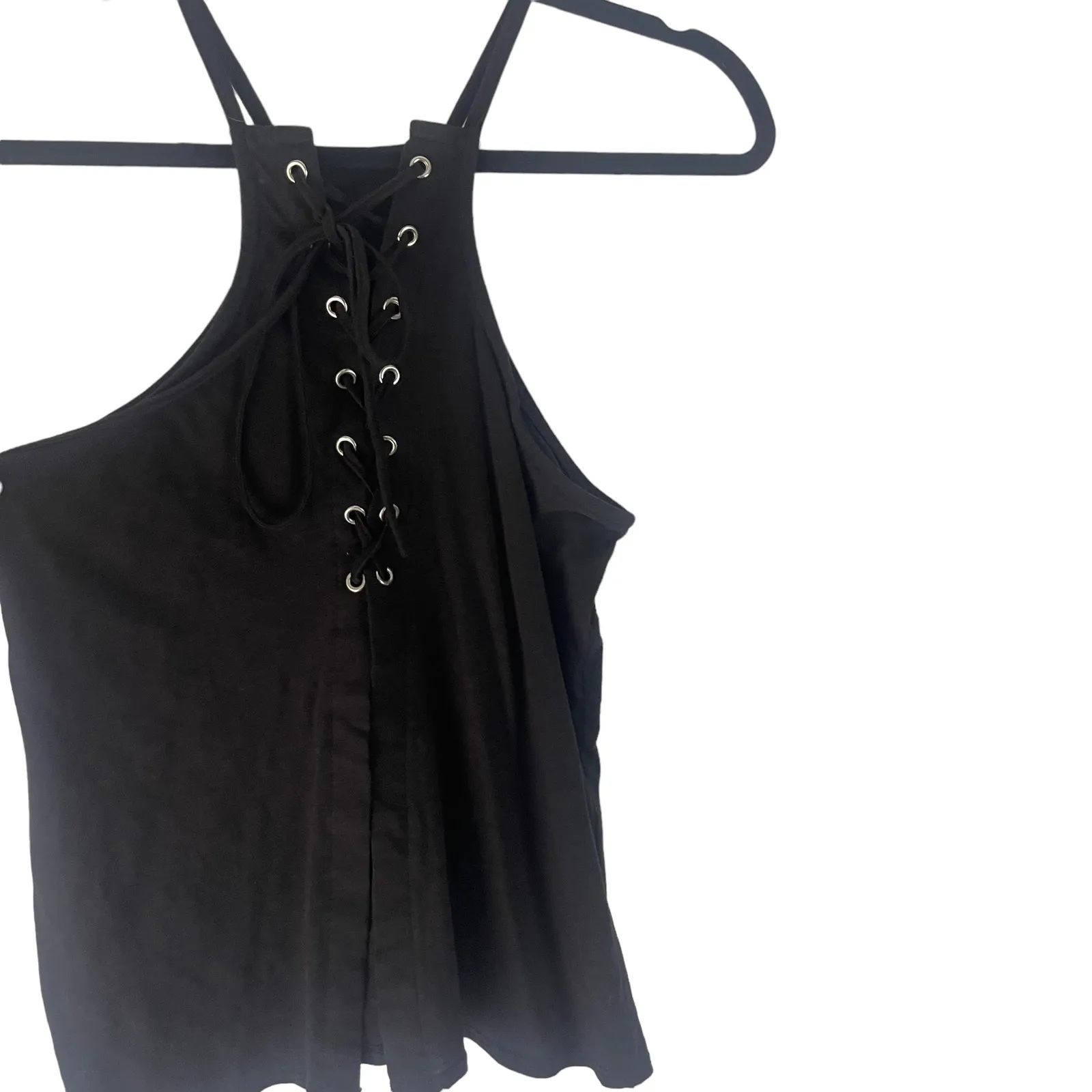 Miami Style Women's Size Medium Sturgis 2017 South Dakota Black Lace Up Top - Image 3