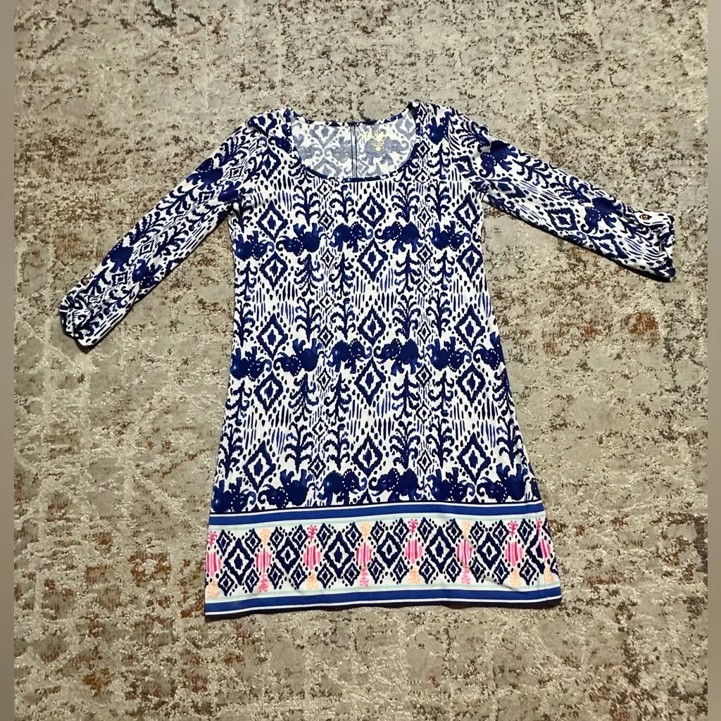 Lilly Pulitzer Ocean Ridge shift dress "Tons of Fun" or elephant print size S - Image 11